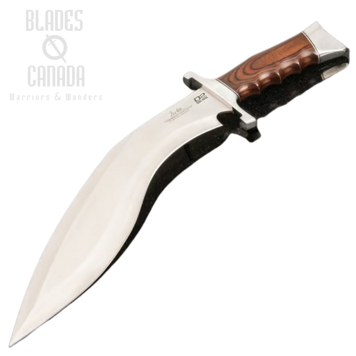 United Cutlery Hibben Kukri Fighter Knife, D2, Pakkawood, Leather Sheath, GH5094